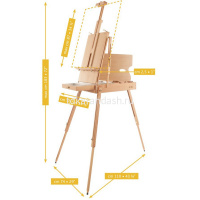 Этюдный ящик с палитрой 44х16х56см с телескопическими ножками, дерево Mabef M/22 от магазина "Карандаш"
