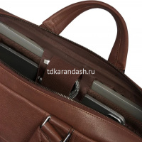 Сумка "Cronus" 44х30х12см, 1 отделение, 3 кармана, коричневая, натуральная кожа CA6025S134/M от магазина "Карандаш"