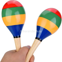 Маракас 19см дерево, цвет ассорти Y10321-24 от магазина "Карандаш"