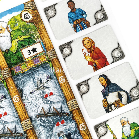 Игра настольная "Племена ветра" 29х29см (планшеты, подставки, карты, тайлы, фигурки, жетоны) от магазина "Карандаш"