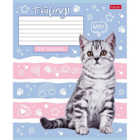 Тетрадь А5 24л линия "Ушки на макушке" на скобе тиснение 5 дизайнов 24Т5В2/080104 от магазина "Карандаш"