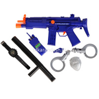 Набор оружия "Маленький воин. Полиция" синий 7 предметов 43х5х27см пластик JB0208550 от магазина "Карандаш"