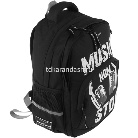 Рюкзак "Music" 40х30х19см, 800гр, 2 отделения, 3 кармана, черный 12-002/59 от магазина "Карандаш"