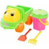 Набор д/песка № 141 (грузовик Кузнечик-2, ведро, сито, грабли, совок) 25х15х15см в сетке 01841/C от магазина "Карандаш"