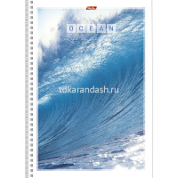 Тетрадь А4 96л клетка "Океан" на гребне 4 дизайна 96Т4B1гр/033749 от магазина "Карандаш"