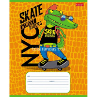 Тетрадь А5 12л клетка "Croco Boys" на скобе 5 дизайнов 12Т5В1 от магазина "Карандаш"