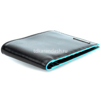 Кошелек "Blue Square" 12,5х9,5х1,5см 1 отделение, черный, натуральная кожа PU1241B2R/N от магазина "Карандаш"