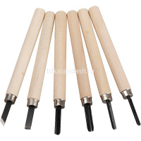 Набор резцов 6шт 14см металл/дерево Y6286-17 от магазина "Карандаш"