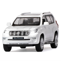 Машина "Land Cruiser Prado" белая, инерционная, металл 17,5см (свет, звук, откр.двери) JB1251319 от магазина "Карандаш"
