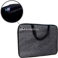 Папка с ручками 35х27х6см "Графит" ткань, внутренний карман, жесткое дно ПДМ-111 от магазина "Карандаш"
