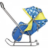 Санки-коляска "Умка-3, Мишки" 30мм перекидная ручка, синие У3/2 от магазина "Карандаш"