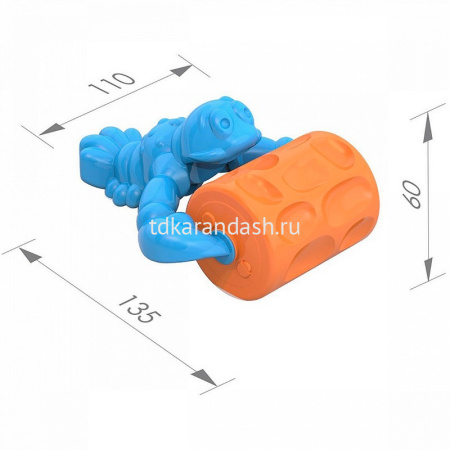 Набор д/песка №130 (совок, грабли, валик) 16х11х7,5см 431856H от магазина "Карандаш"