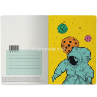 Тетрадь А5 40л клетка "Космос" прошитый блок матовая ламинация 7-40-098 от магазина "Карандаш"