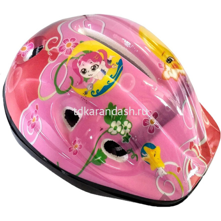 Шлем 22см розовый пластик детский HB2273