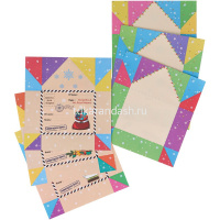 Адвент-календарь "Новогодняя почта" 15 конвертов, 15 марок, 15 писем с заданиями ИН-5752 от магазина "Карандаш"