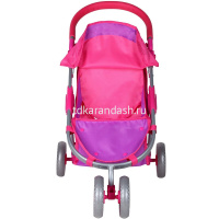 Коляска для куклы 60х39х62см сидячая, с корзинкой, металл JB0600152 от магазина "Карандаш"
