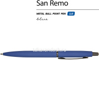Ручка шариковая "San Remo" 1,0мм синяя, автомат, синий корпус, металл 20-0249/03 от магазина "Карандаш"