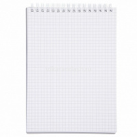 Блокнот А5 80л "Canvas. Серый" клетка, на спирали, пластиковая обложка 081523 от магазина "Карандаш"