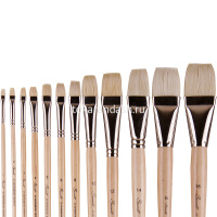 Кисть щетина плоская №16 (34 мм) длинная ручка DK10018/16 от магазина "Карандаш"