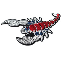 Термоаппликация с вышивкой и стразами "Скорпион" 12х8см Y8026-18 от магазина "Карандаш"