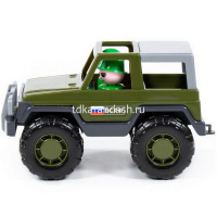 Машина военная "Джип Вояж" в сетке, пластик 23,5х14,5х13,2см 47021 от магазина "Карандаш"