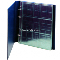 Папка на 4-х кольцах А5(23,5*25см) 30мм синяя пвх 2115.К-201 от магазина "Карандаш"