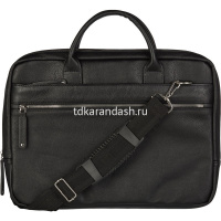 Сумка "Мегаполис" 39х28х6,5см, 1 отделение, 3 кармана, черная, экокожа 1115/д от магазина "Карандаш"