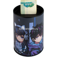 Копилка-подставка д/канц.принадлежностей "Кибер аниме" 10,5х7,5см, металл, черная 69371 от магазина "Карандаш"