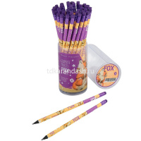 Карандаш чернографитный "Kids. Лисенок" HB, с ластиком, трехгранный, пластиковый корпус 21-0072/05 от магазина "Карандаш"