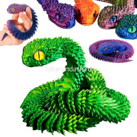 Фигурка 3D "Змея" 31см подвижная, пластик, 6 цветов 11253-24 от магазина "Карандаш"