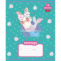 Тетрадь А5 12л клетка "Зайкины истории" на скобе 5 дизайнов 12Т5В1/086002 от магазина "Карандаш"