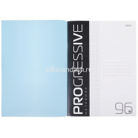 Тетрадь А4 96л клетка "Progressive. Бирюзовая" на скобе, пластиковая обложка 96Т4В1/084964 от магазина "Карандаш"