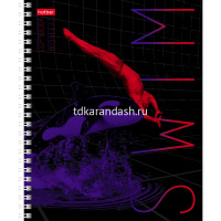 Тетрадь А5 80л клетка "В движении" на спирали глянцевая ламинация 4 дизайна 80Т5лВ1гр/063296 от магазина "Карандаш"