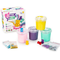 Набор слаймов "Мялка-жмялка" зефирная 4шт. (блёски, 4 мини-фигурки мишек ) SLI37 от магазина "Карандаш"