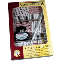 Набор для каллиграфии 7 предметов (5 перьев, держатель для пера, черные чернила 30мл) CC431 20 от магазина "Карандаш"