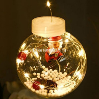 Эл/гирлянда Штора Шары "Дед Мороз/Снеговик" 110 желтых диодов 3м, 8 режимов с соединителем CL2542 от магазина "Карандаш"