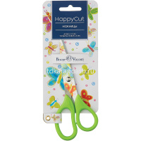 Ножницы детские 13,7см "Happycut" сталь, ручки пластиковые, лезвия с принтом, 4 вида 60-0033 от магазина "Карандаш"