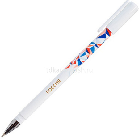 Ручка шариковая "Россия" 0,7мм синяя, круглый корпус, ассорти, чернила soft ink BP_088544 от магазина "Карандаш"