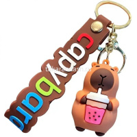 Брелок Капибара 5х3см с карабином, пвх/металл 6 видов M-2431 от магазина "Карандаш"