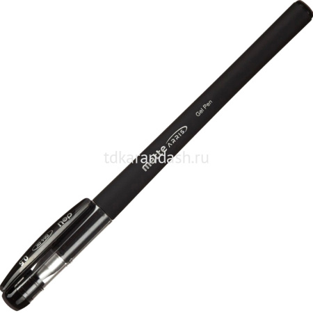 Ручка гелевая "Arris" 0,5мм черная, круглый черный матовый корпус Soft Touch EG64-BK от магазина "Карандаш"