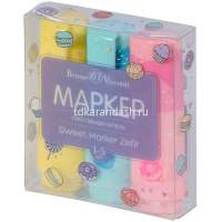 Набор маркеров текстовыделителей "Sweet zefir" 3шт, пастель, клинов.наконечник, толщина линии 1-5 мм от магазина "Карандаш"