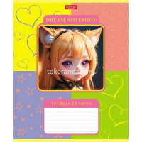 Тетрадь А5 24л клетка "Девчонки аниме" на скобе 5 дизайнов 24Т5В1/086168 от магазина "Карандаш"