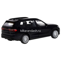 Машина "BMW X7" черная, инерционная, металл 17,5см (свет, звук, откр.двери) JB1251256 от магазина "Карандаш"