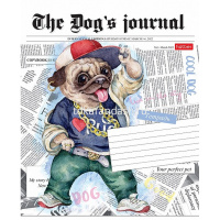 Тетрадь А5 18л клетка "Мопс_LIFE" на скобе 5 дизайнов 18Т5В1 от магазина "Карандаш"