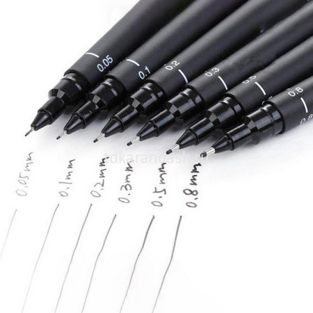 Ручка капиллярная "PIN02-200" 0,2мм черная 141530 от магазина "Карандаш"