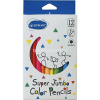 Карандаши 12 цветов "Super Jumbo" трехгранные утолщенные дерево, картон 9404-12 от магазина "Карандаш"
