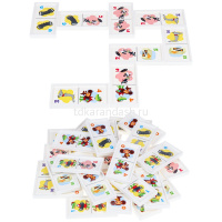 Домино "Союзмультфильм. Чебурашка" пластик (28 деталей 7х3,5см) ИН-4858 от магазина "Карандаш"