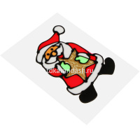 Наклейка декоративная "Дед Мород/Снеговик" 15x20см пвх 4 вида 336-462 от магазина "Карандаш"