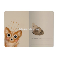 Тетрадь А5 40л клетка "Love me. Щеночек" прошитый блок матовая ламинация Soft Touch 7-40-001/194 от магазина "Карандаш"