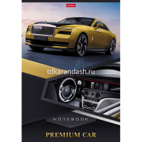 Тетрадь А4 80л клетка "Премиальные авто" на скобе глянцевая ламинация 3 дизайна 082965 от магазина "Карандаш"